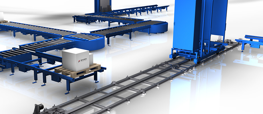 Für einen optimalen Materialfluss: Verschiebewagen von BINDER Fördertechnik.